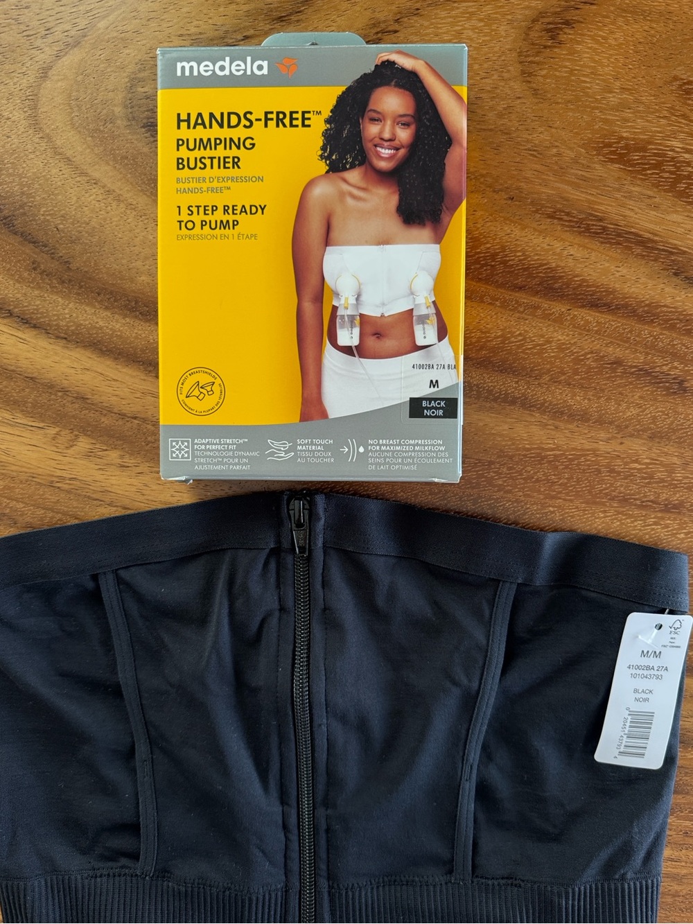 Brand New- Medela Hands-Free Pumping Bustier in Gray and Yellow Accents
